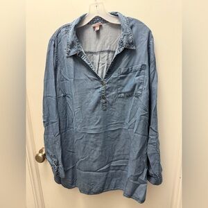 Isabel Maternity by Ingrid & Isabel Denim Blue Blouse